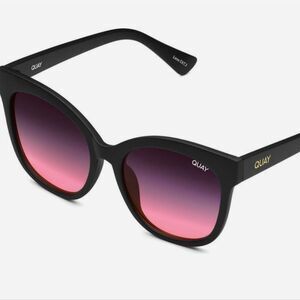 Quay Australia It"s My Way 53MM Gradient CatEye Sunglasses-Matte Black/Pink Fade